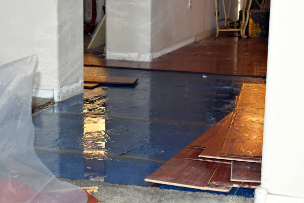 Professional Water Extraction technician working in Bayside, WI